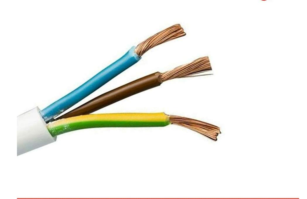 INDRICO® 3 Core Round Aeroflex Copper Wires and Cables (1.5 Sq. mm) for Domestic and Industrial Electric Connections