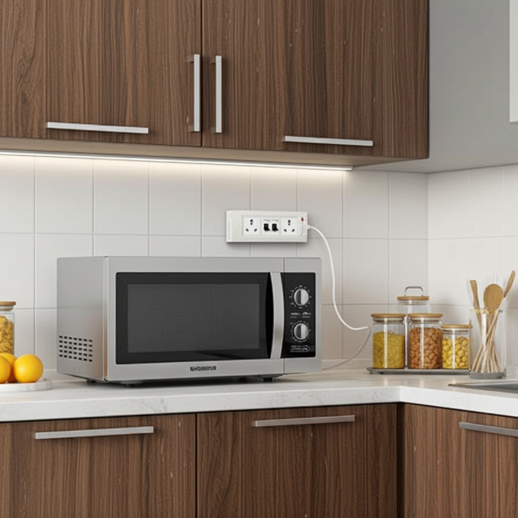 INDRICO 16A Heavy Duty Extension Board with Dual MCB | 3000W Power for AC, Geyser & Appliances