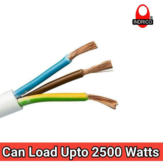 INDRICO® 3 Core Round Aeroflex Copper Wires and Cables (1.5 Sq. mm) for Domestic and Industrial Electric Connections