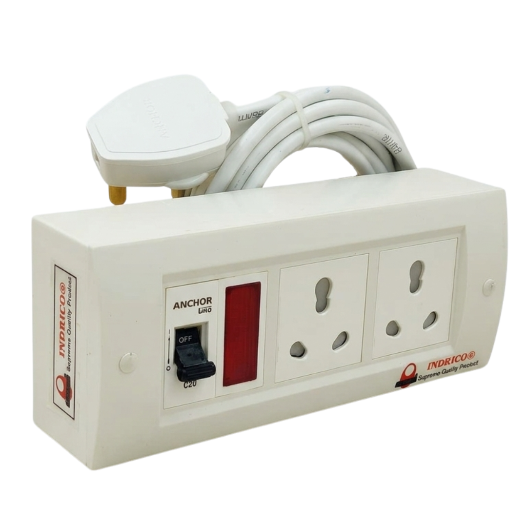 16/15/6 Amp Universal Extension Board heavty duty with MCB & Indicator (Max Load 2500 watts)