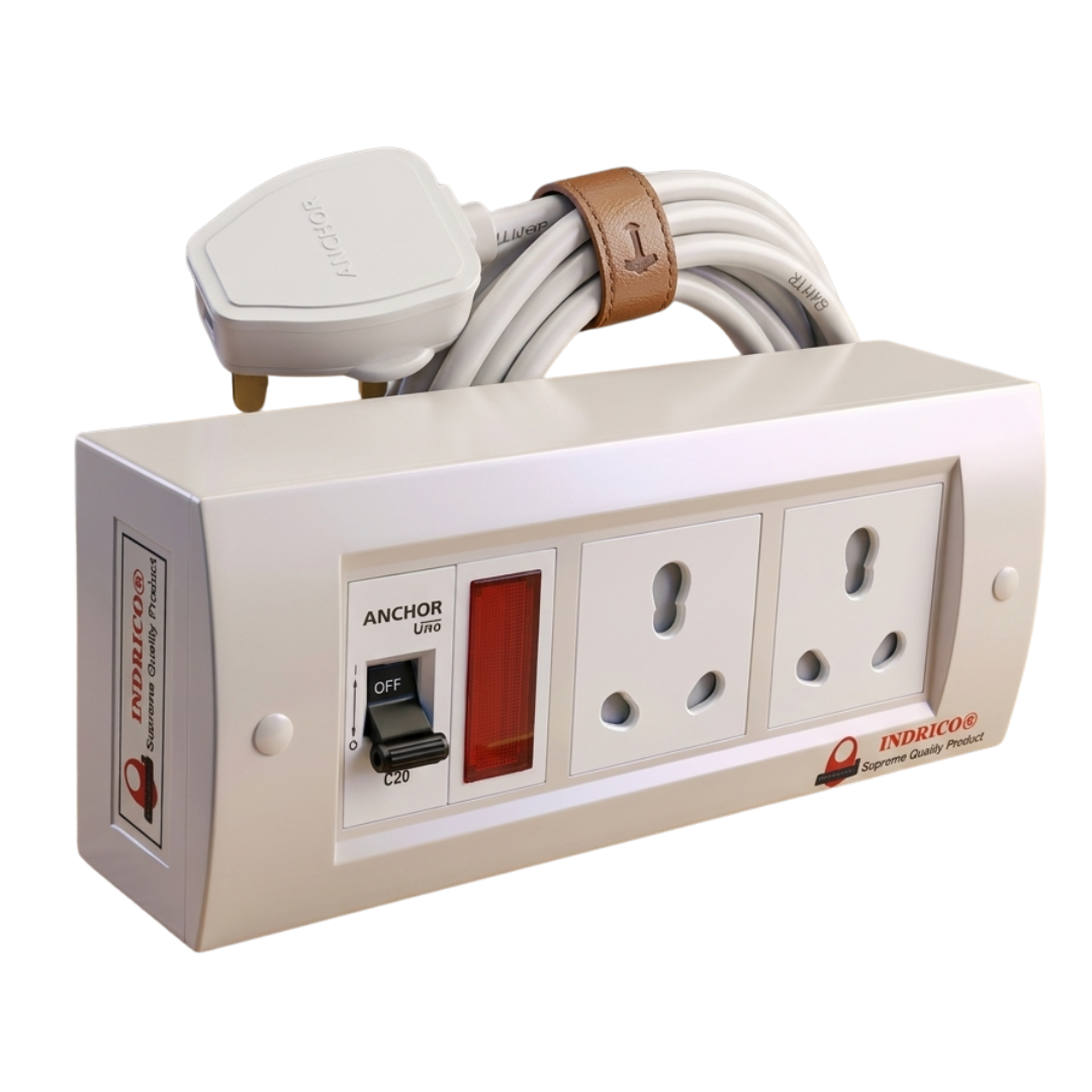 16/15/6 Amp Universal Extension Board heavty duty with MCB & Indicator (Max Load 2500 watts)