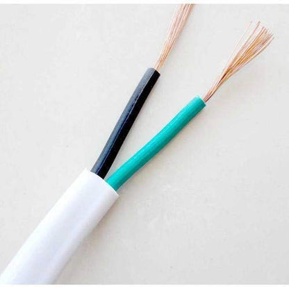 INDRICO® Twin Flat 2 core Copper Wires and Cables 1mm for Domestic and Industrial Electric Connections up to 1500 watts