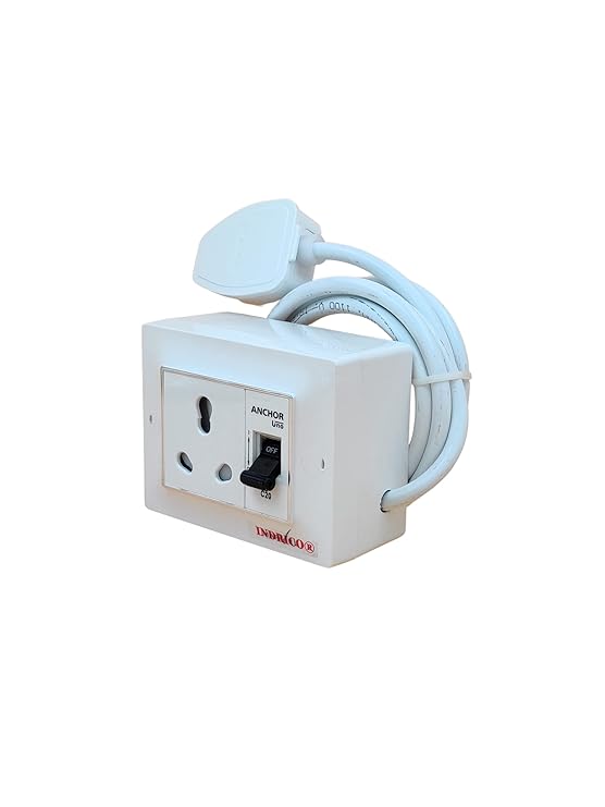 INDRICO 16 Amp Extension Board for Heavy Duty with MCB PVC White Pack of 1 (4 MM Cable)