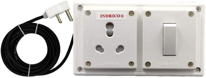 Extension Board with Long Wire (1.5 mm) 1 Socket 1 Switch 15/16 Amp White