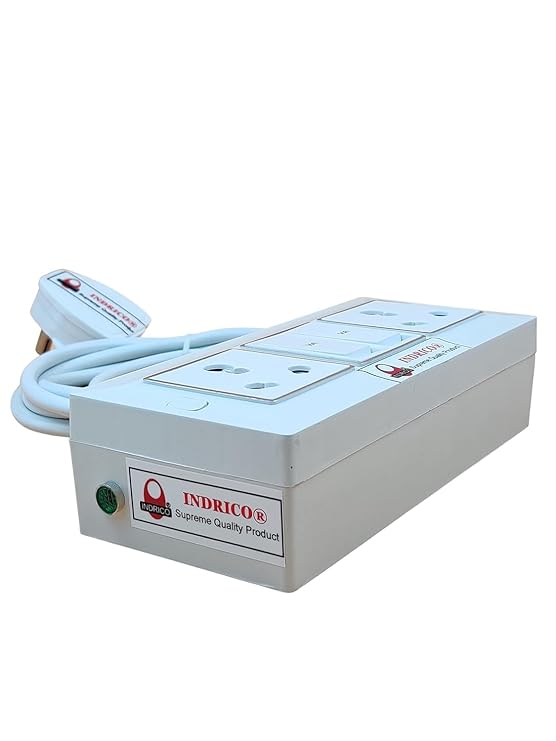 INDRICO Electric Extension Switch Board - 16A/20A + 16A/20A with Individual Switches and Heavy Duty (Rating 2000W)