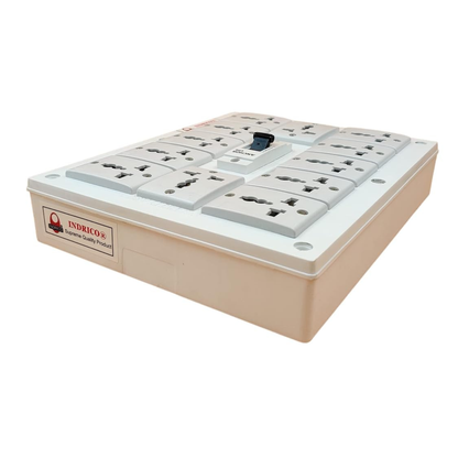 INDRICO Heavy Duty Extension Board with MCB | 1.5mm Copper Wire | 2000W Power Strip with MCB | Multi Plug Socket for Home & Office