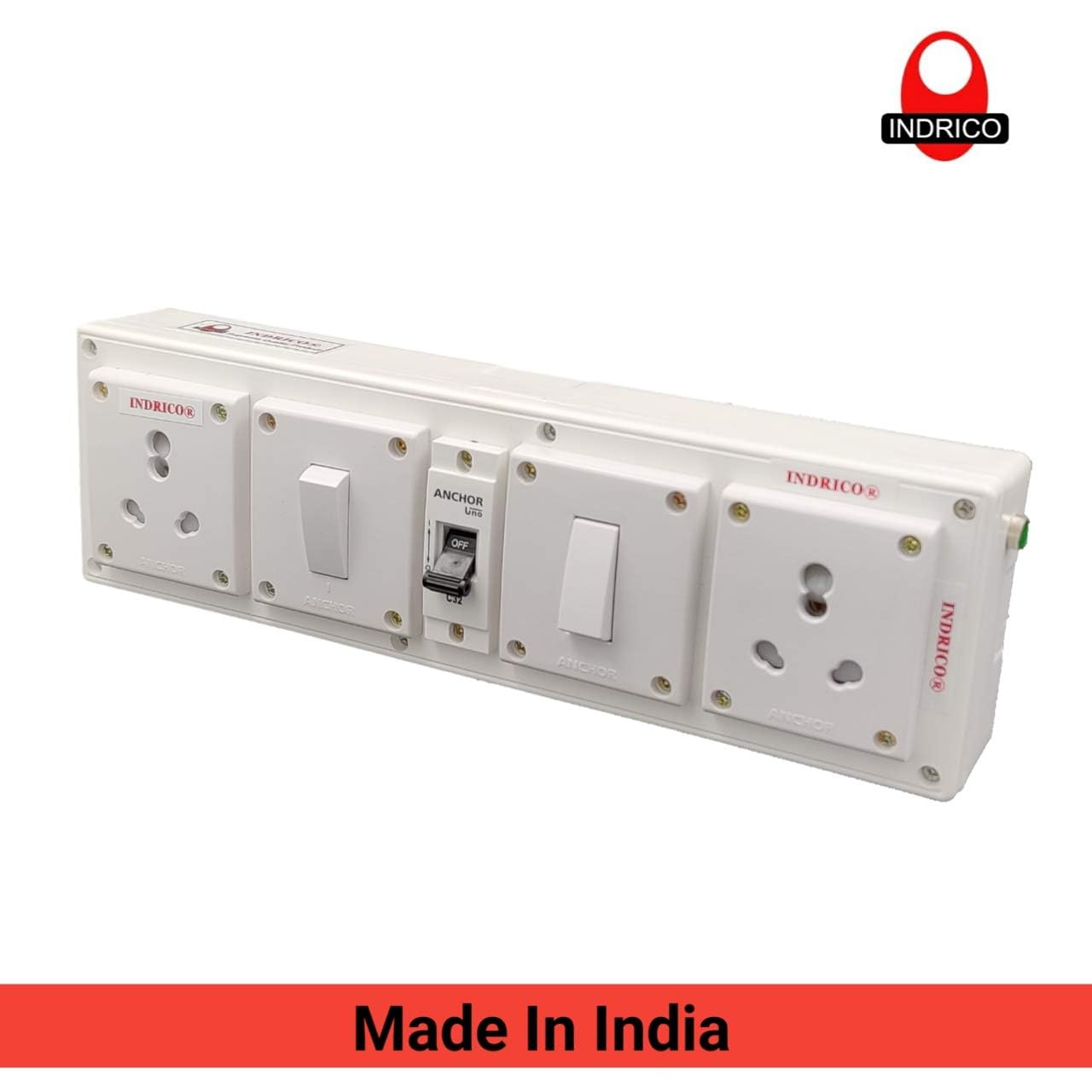 Extension Board for Heavy Appliances, AC/Washing Machine/Fridge/Micro Oven (2+2) 20 AMP 2.5 mm 3 core Copper Wire New