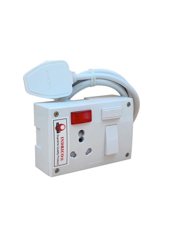 16Amp Heavy Duty Electric Extension Board with Switch White (Max. Load Capacity 3000W)