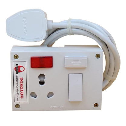 16Amp Heavy Duty Electric Extension Board with Switch White (Max. Load Capacity 2000W)