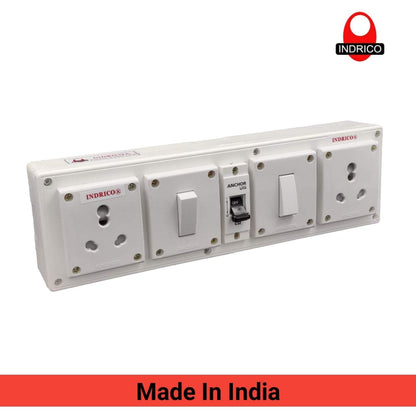 Extension Board for Heavy Appliances, AC/Washing Machine/Fridge/Micro Oven (2+2) 20 AMP 2.5 mm 3 core Copper Wire New