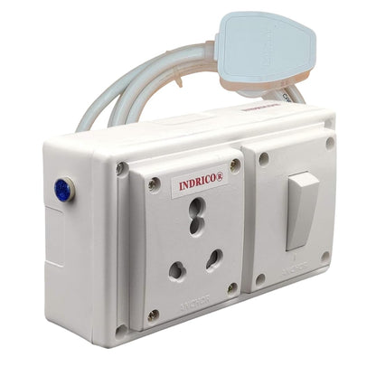 Extension Board with Long Wire (1.5 mm) 1 Socket 1 Switch 15/16 Amp White