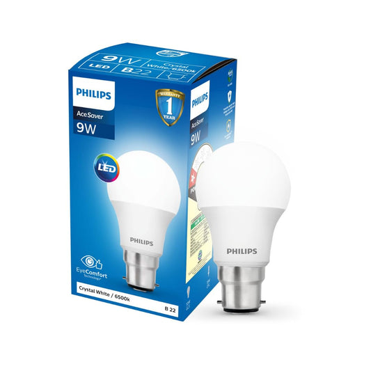 Philips 9-Watts B22 LED Cool Day White LED Bulb(Ace Saver)