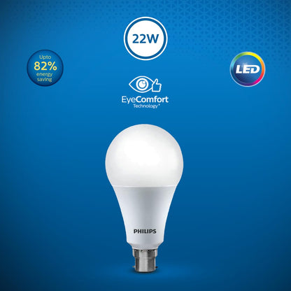 Philips 22-watt LED Bulb |AceBright High Wattage LED Bulb|Base: B22 Light Bulb for Home | Crystal White
