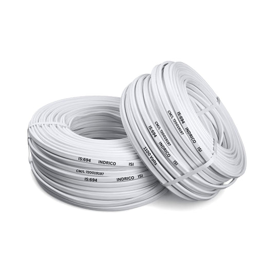 INDRICO Twin Flat Aeroflex 2 core Copper Wires and Cables 1.5 mm for Domestic and Industrial Electric Connections
