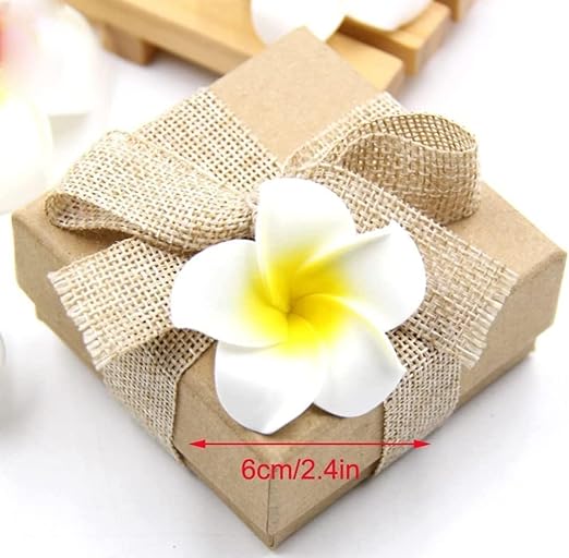 Bigpalycoan Artificial Big Foam Hawaii Floating Flowers – Waterproof Decorative Flowers for Pooja Thali, Festivals, Home, DIY Crafts & Diwali Décor (White, Set of 12)