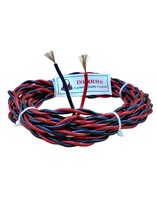 INDRICO 2 Core Flexible Pure Copper Electric Use Wire Cable for Domestic and Industrial PVC Multi-color