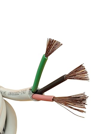 INDRICO 3 Core Wire 4 Sq mm Round Pure Copper Cable ISI Mark Heavy Duty for Domestic and Industrial Electric Uses Rating 5000W PVC White/Black Pack of 1