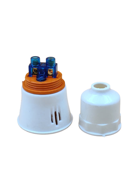INDRICO Pendant Blub Holder for Electric/LED Blub for Indoor and Outdoor uses with Brass Connector PVC White