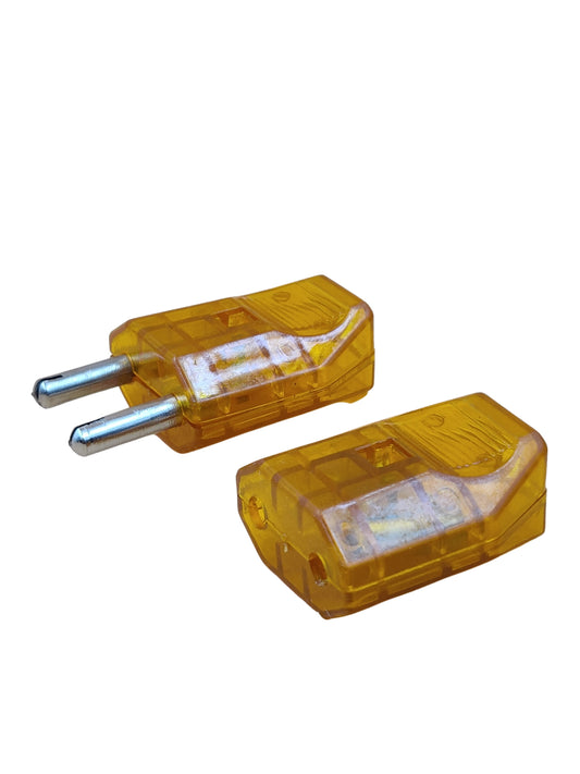 ABDROZ 2 Pins Male Female Plug Top Transparent