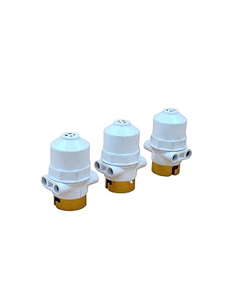 INDRICO Multi Pendant Holder for Electric/LED Blub with Female Plug Sockets Brass Connector for Home PVC White