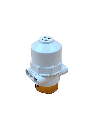 INDRICO Multi Pendant Holder for Electric/LED Blub with Female Plug Sockets Brass Connector for Home PVC White
