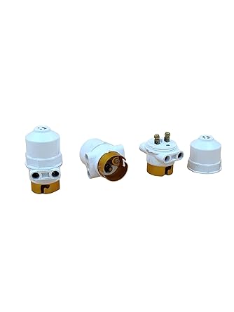 INDRICO Multi Pendant Holder for Electric/LED Blub with Female Plug Sockets Brass Connector for Home PVC White