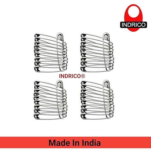 INDRICO Large Safety Pins for Girls and Women Set of 40