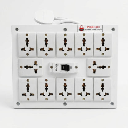 INDRICO Heavy Duty Extension Board with MCB | 1.5mm Copper Wire | 2000W Power Strip with MCB | Multi Plug Socket for Home & Office