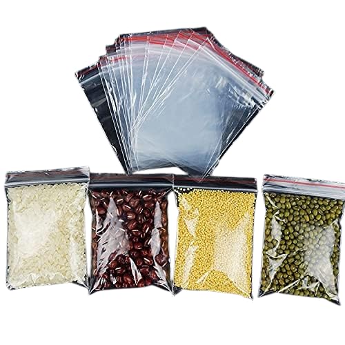 Bigpalycoan Resealable Transparent Zip Lock Pouch Bags Packing Pouch – 7x10 Inch, 1Kg Capacity – Airtight Plastic Zipper Bags for Food, Fruits, Grains, Storage – Pack of 100