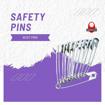 INDRICO Safety Pins for Women, Metallic (Pack of 100)