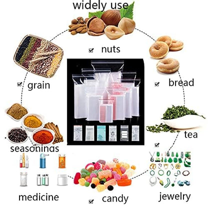 Bigpalycoan Resealable Transparent Zip Lock Pouch Bags Packing Pouch – 7x10 Inch, 1Kg Capacity – Airtight Plastic Zipper Bags for Food, Fruits, Grains, Storage – Pack of 100