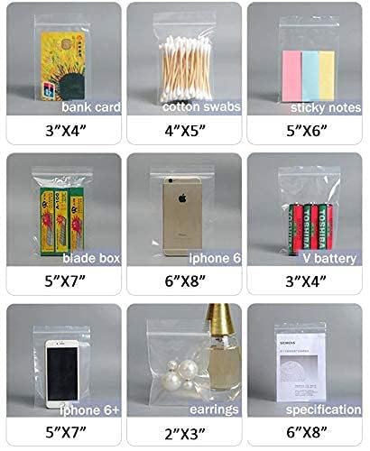 INDRICO Zip Lock Pouch Bags for Reusable Self-Seal Storage Transparent (12X16 Inch (50 PCS))